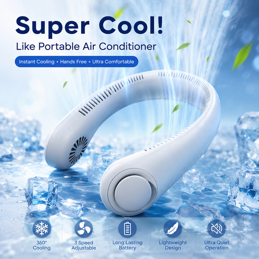 Stay Cool Anywhere with the Portable Neck Cooling Fan